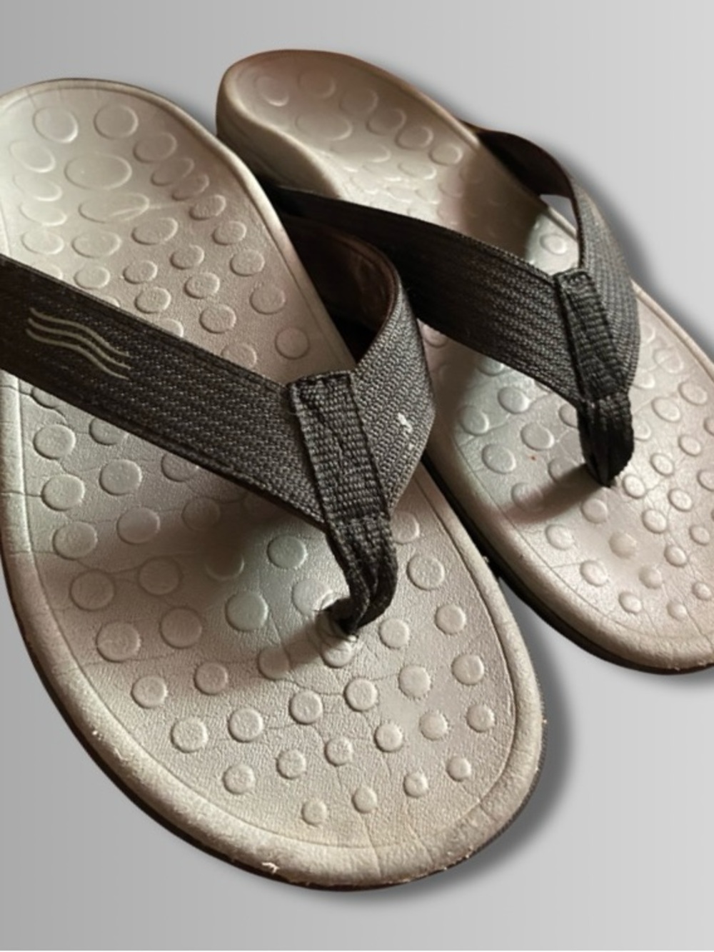Vionic Black Strap Flip Flop Sandals